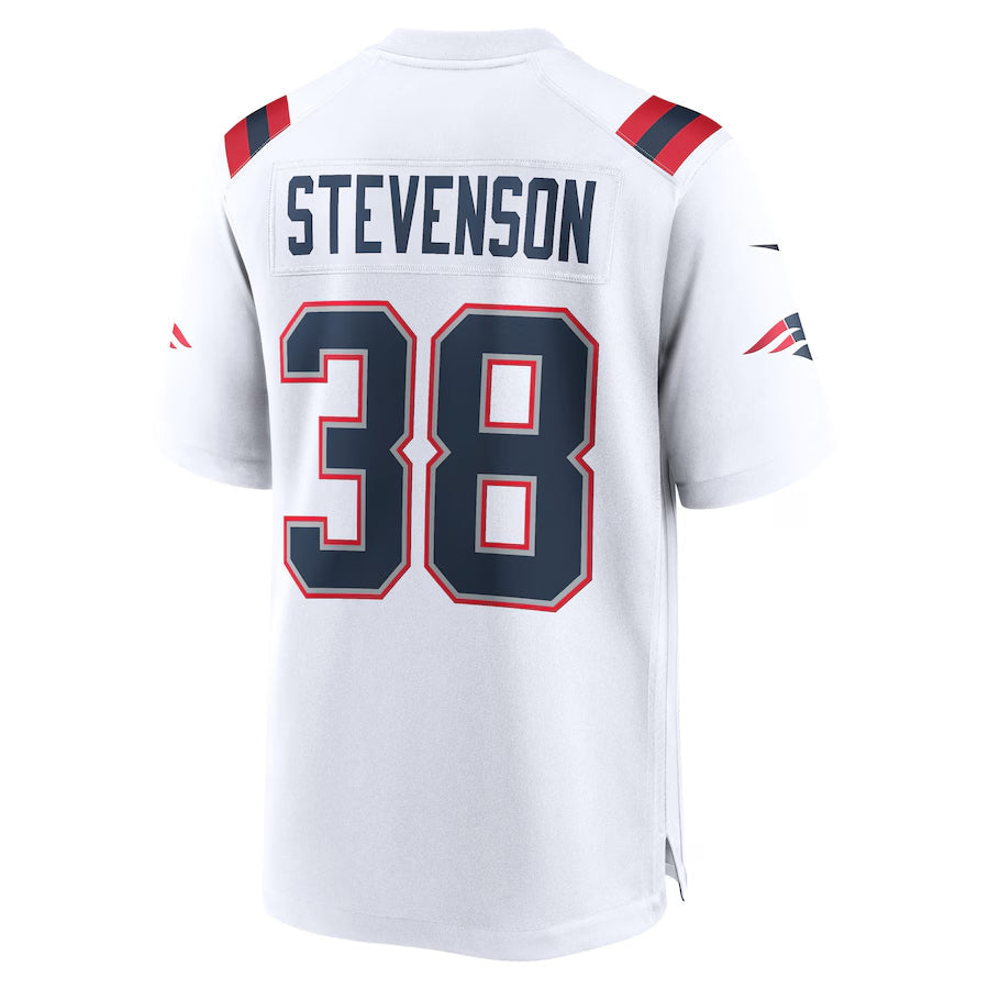 Qdoa NE.Patriots #38 Rhamondre Stevenson Player White Home Game Stitched Jerseys