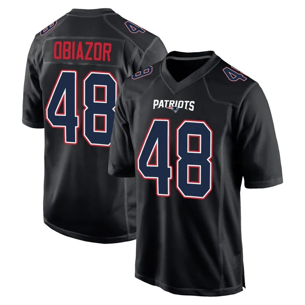 Qdoa NE.Patriots #48 Namdi Obiazor Player Carbon Fashion Limited Home Game Stitched Jerseys