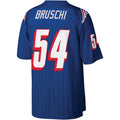 Qdoa NE.Patriots #54 Tedy Bruschi Mitchell & Ness Royal Legacy Replica Stitched Jerseys