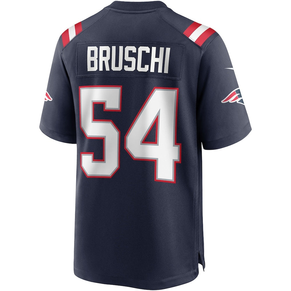 Qdoa NE.Patriots #54 Tedy Bruschi Navy Game Retired Player Stitched Jerseys