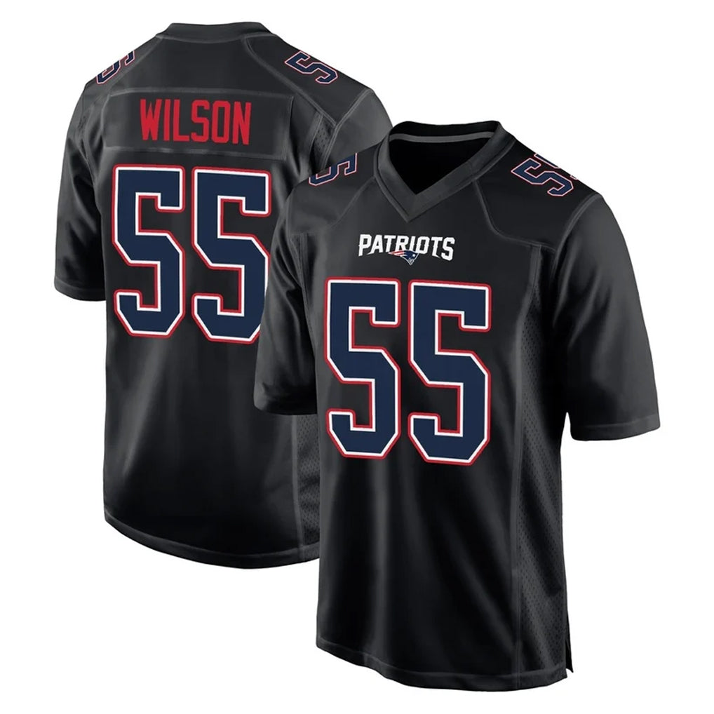 Qdoa NE.Patriots #55 Jared Wilson Player Carbon Fashion Limited Home Game Stitched Jerseys