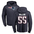 Qdoa NE.Patriots #55 Jared Wilson Player Navy LOGO Pullover Hoodies Home Game Stitched Jerseys