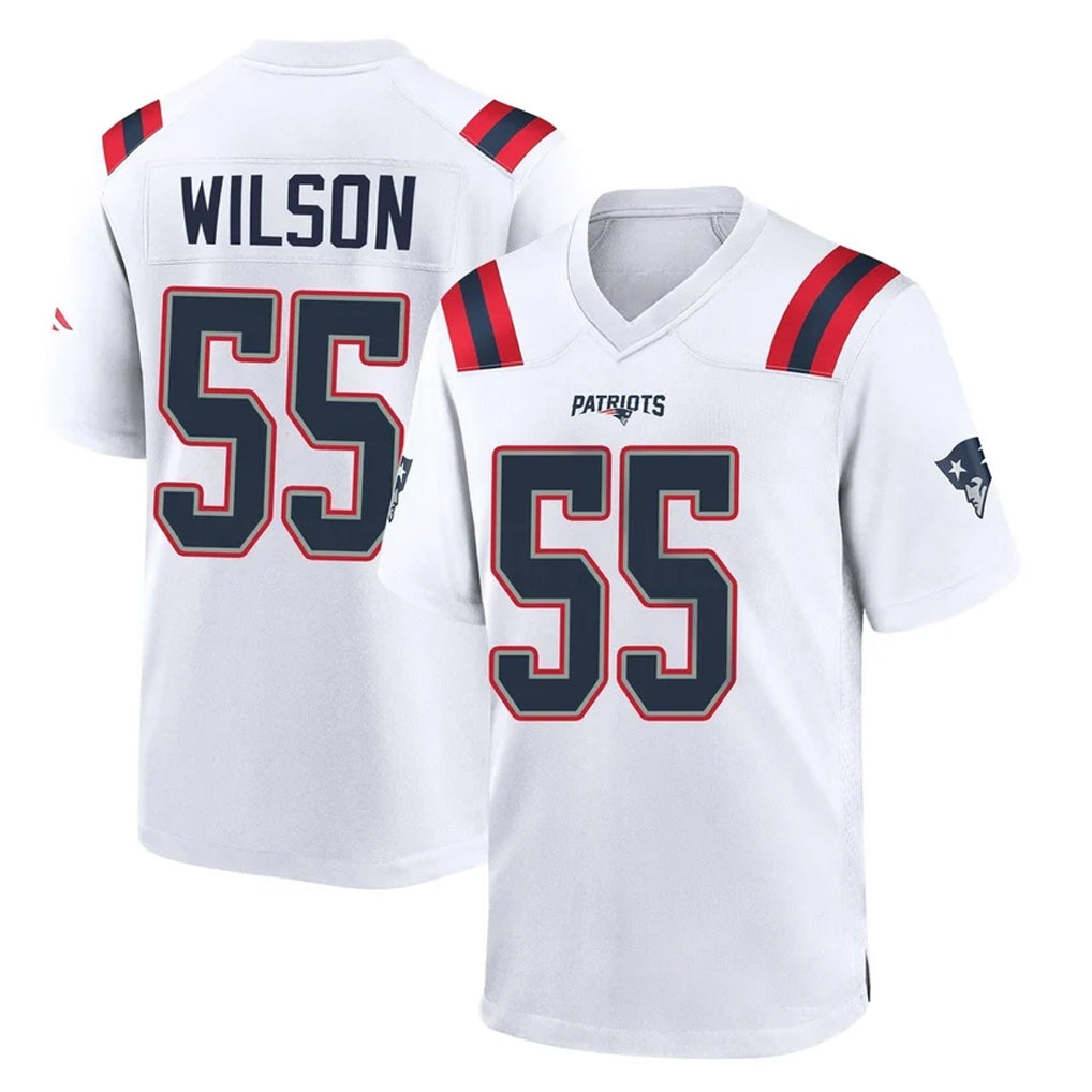 Qdoa NE.Patriots #55 Jared Wilson Player White Home Game Stitched Jerseys