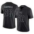 Qdoa NE.Patriots #66 Will Campbell Player Black Reflective Limited Stitched Jerseys