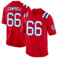 Qdoa NE.Patriots #66 Will Campbell Player Red Home Game Stitched Jerseys
