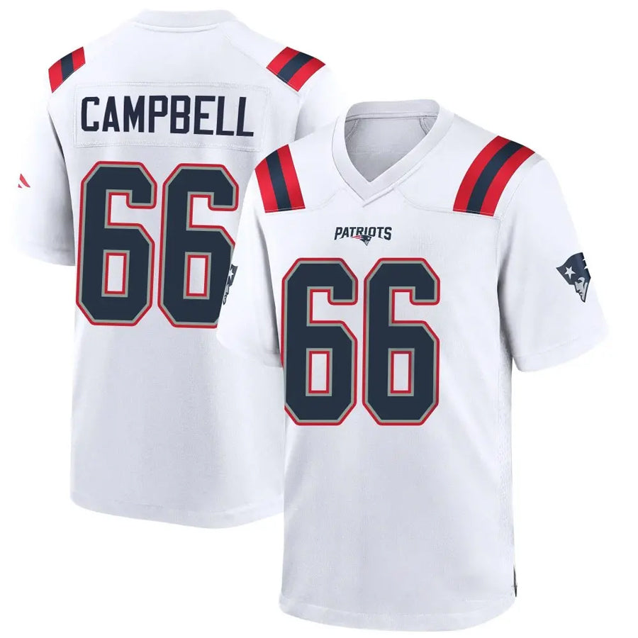 Qdoa NE.Patriots #66 Will Campbell Player White Home Game Stitched Jerseys
