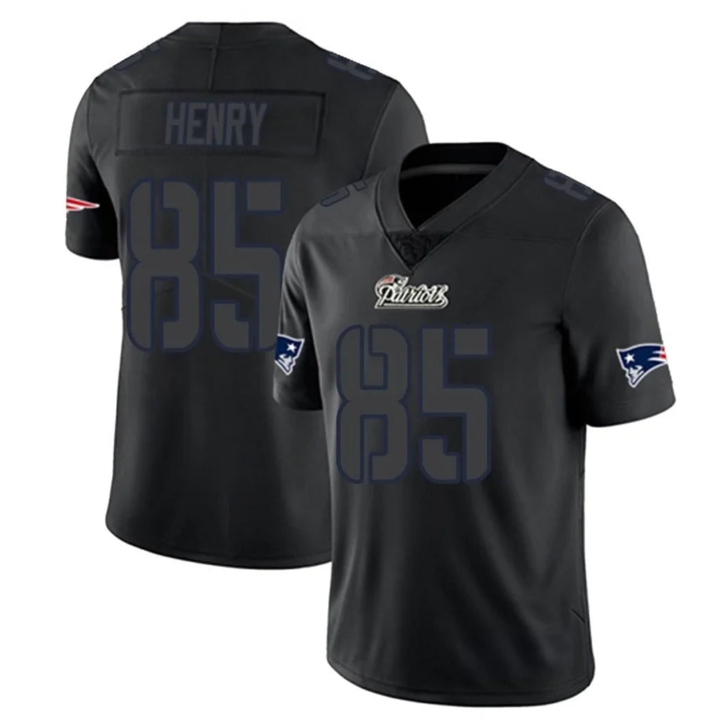 Qdoa NE.Patriots #85 Hunter Henry Player Black Impact LImited Home Game Stitched Jerseys