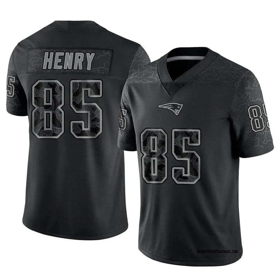Qdoa NE.Patriots #85 Hunter Henry Player Black REFLECTIVE Limited Stitched Jerseys
