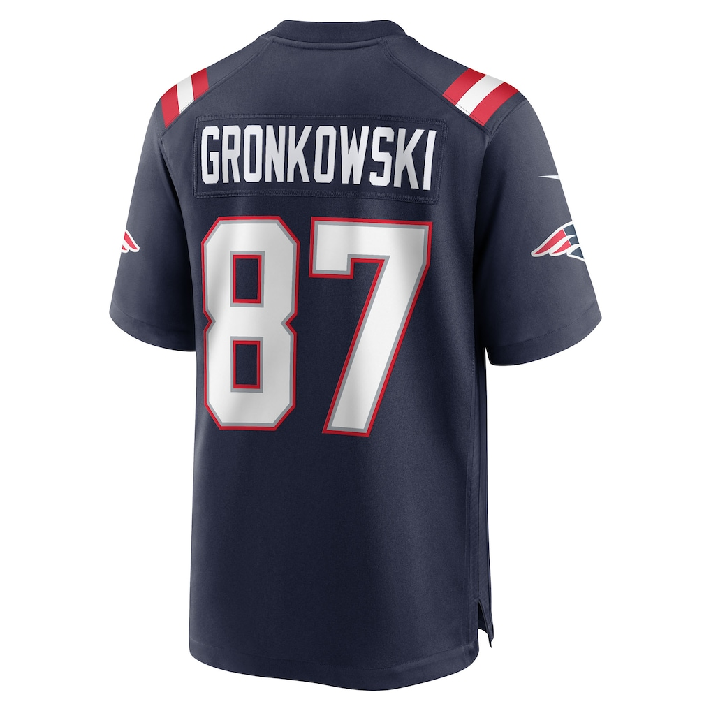 Qdoa NE.Patriots #87 Rob Gronkowski Navy Team Retired Player Game Stitched Jerseys