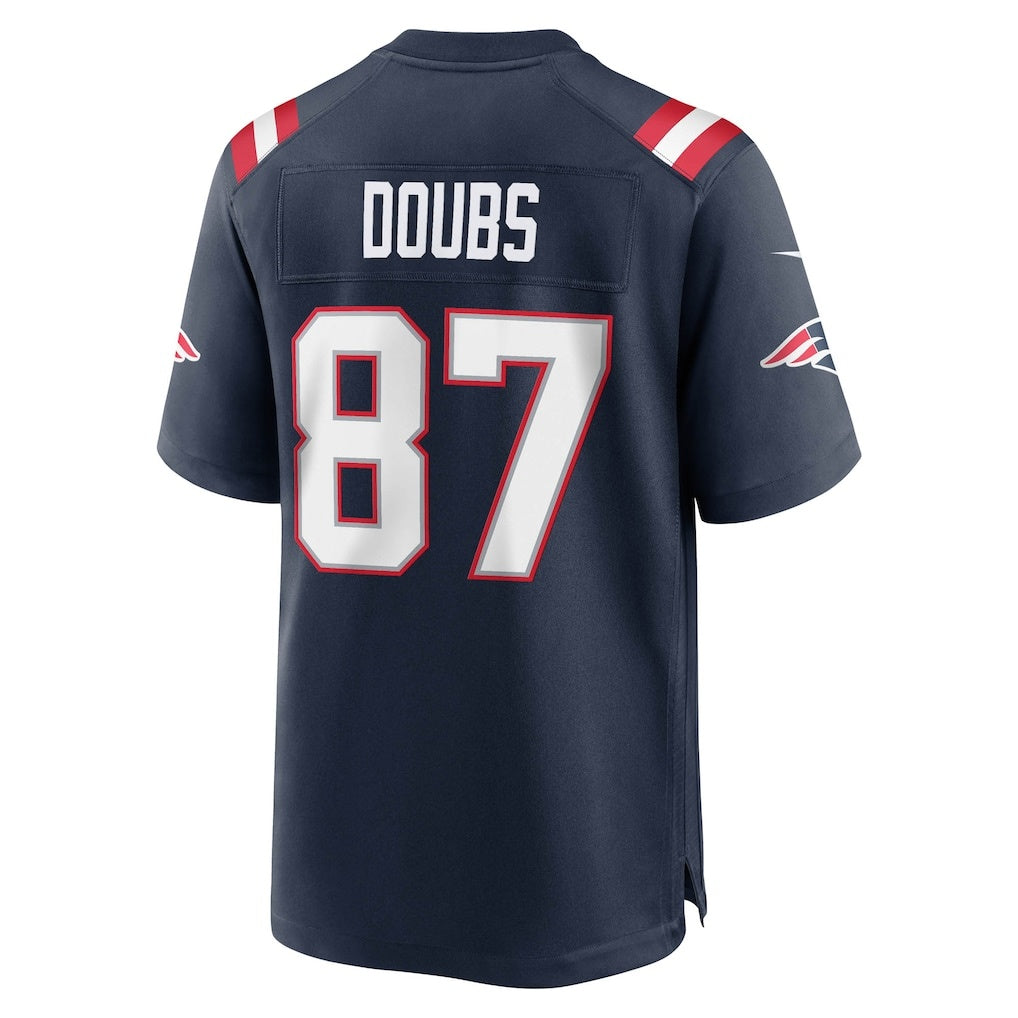Qdoa NE.Patriots #87 Romeo Doubs Navy Game Jerseys