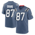 Qdoa NE.Patriots #87 Romeo Doubs Player Blue Rivalries Collection Home Game Stitched Jerseys