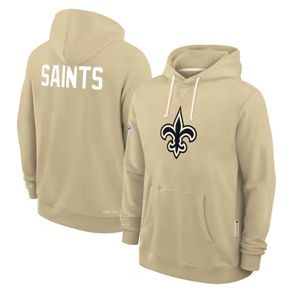 Qdoa NO.Saints Gold Pullover Hoodies Limited Blank Player Stitched Jerseys