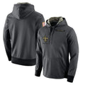 Qdoa NO.Saints Gray Pullover Hoodies Limited Blank Player Stitched Jerseys