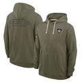 Qdoa NO.Saints Olive Salute to Service Pullover Hoodies Limited Blank Player Stitched Jerseys