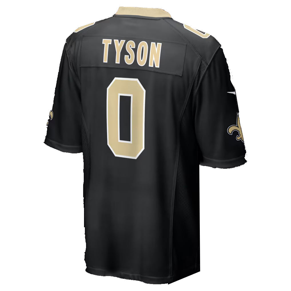 Qdoa NO.Saints #0 Jordyn Tyson Black 2026 Draft First Round Pick No. 8 Team Game Stitched Jerseys