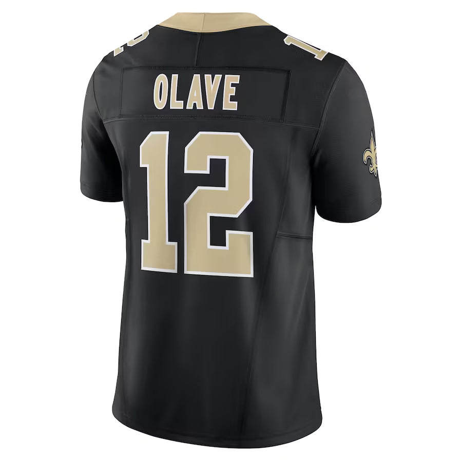 Qdoa NO.Saints #12 Chris Olave Player Black Alternate Vapor F.U.S.E. Limited Stitched Jerseys