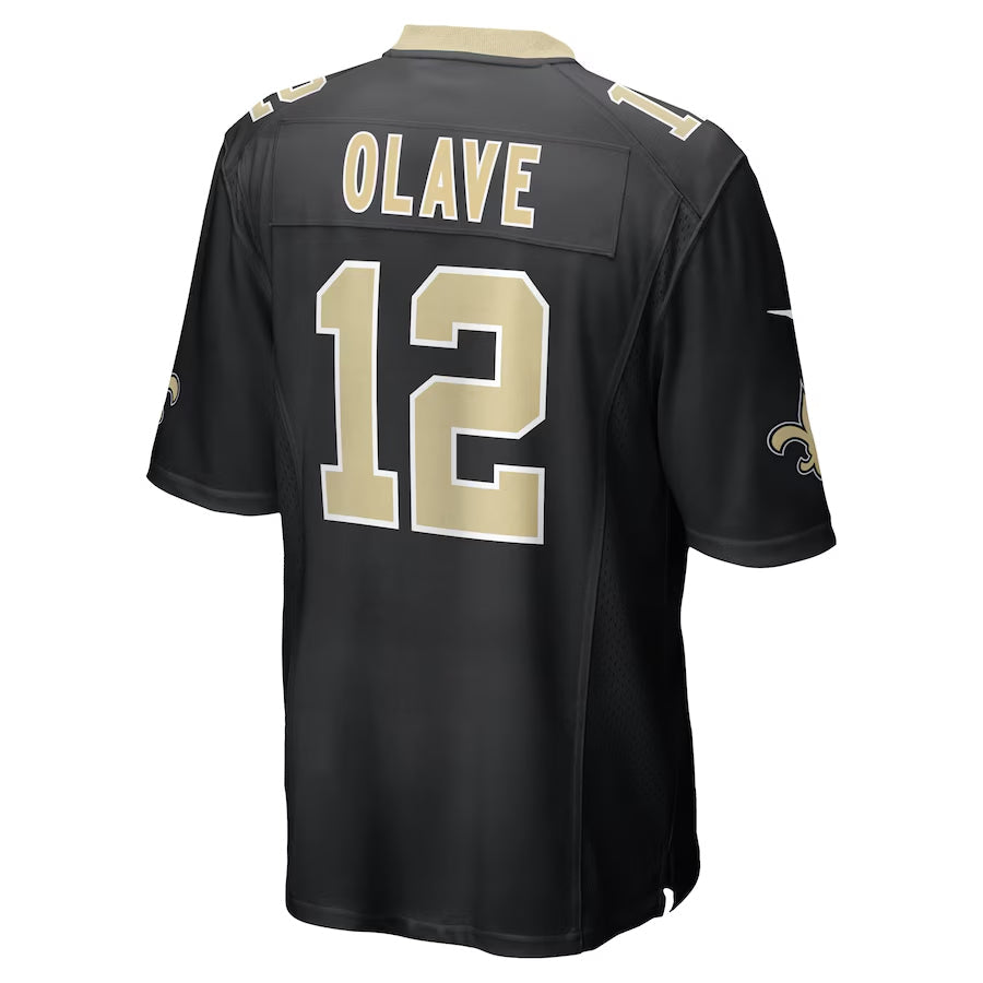 Qdoa NO.Saints #12 Chris Olave Player Black Home Game Stitched Jerseys