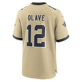 Qdoa NO.Saints #12 Chris Olave Player Gold Alternate Game Stitched Jerseys
