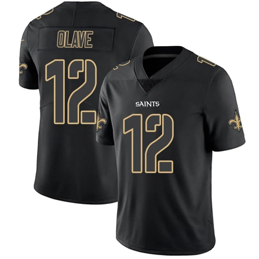 Qdoa NO.Saints #12 Chris Olave Player Limited Black Impact Stitched Jerseys