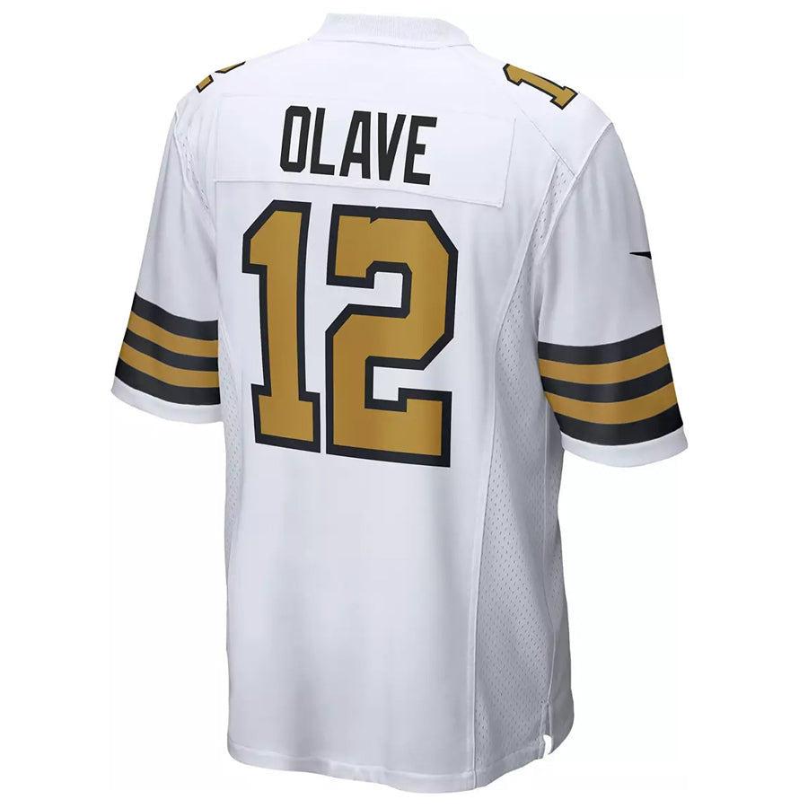 Qdoa NO.Saints #12 Chris Olave Player White Alternate Game Stitched Jerseys