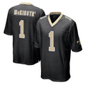 Qdoa NO.Saints #1 Kool-Aid McKinstry Player Black Home Game Stitched Jerseys