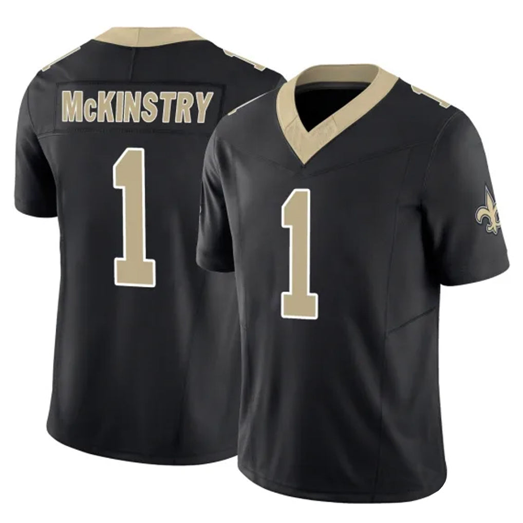 Qdoa NO.Saints #1 Kool-Aid McKinstry Player Black Limited Vapor F.U.S.E. Home Game Stitched Jerseys