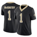 Qdoa NO.Saints #1 Kool-Aid McKinstry Player Black Limited Vapor F.U.S.E. Home Game Stitched Jerseys