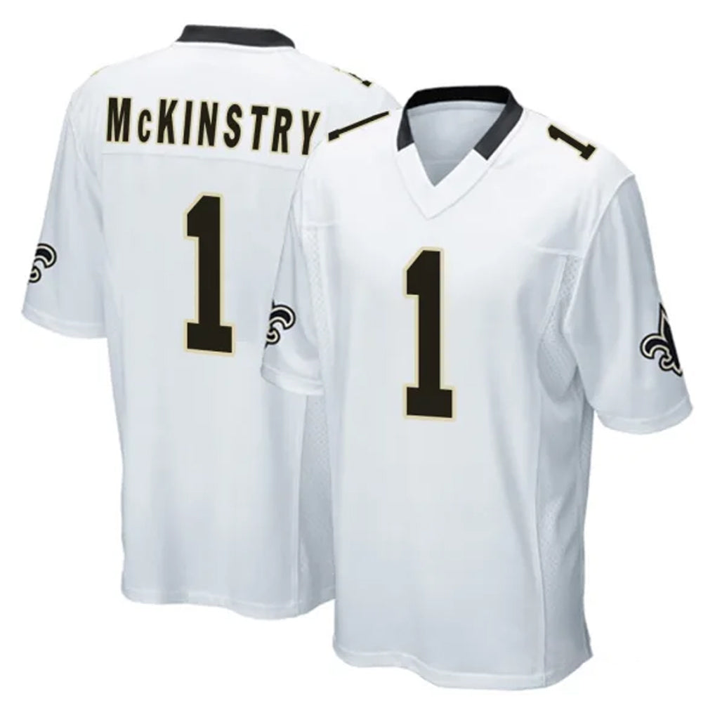 Qdoa NO.Saints #1 Kool-Aid McKinstry Player White Home Game Stitched Jerseys