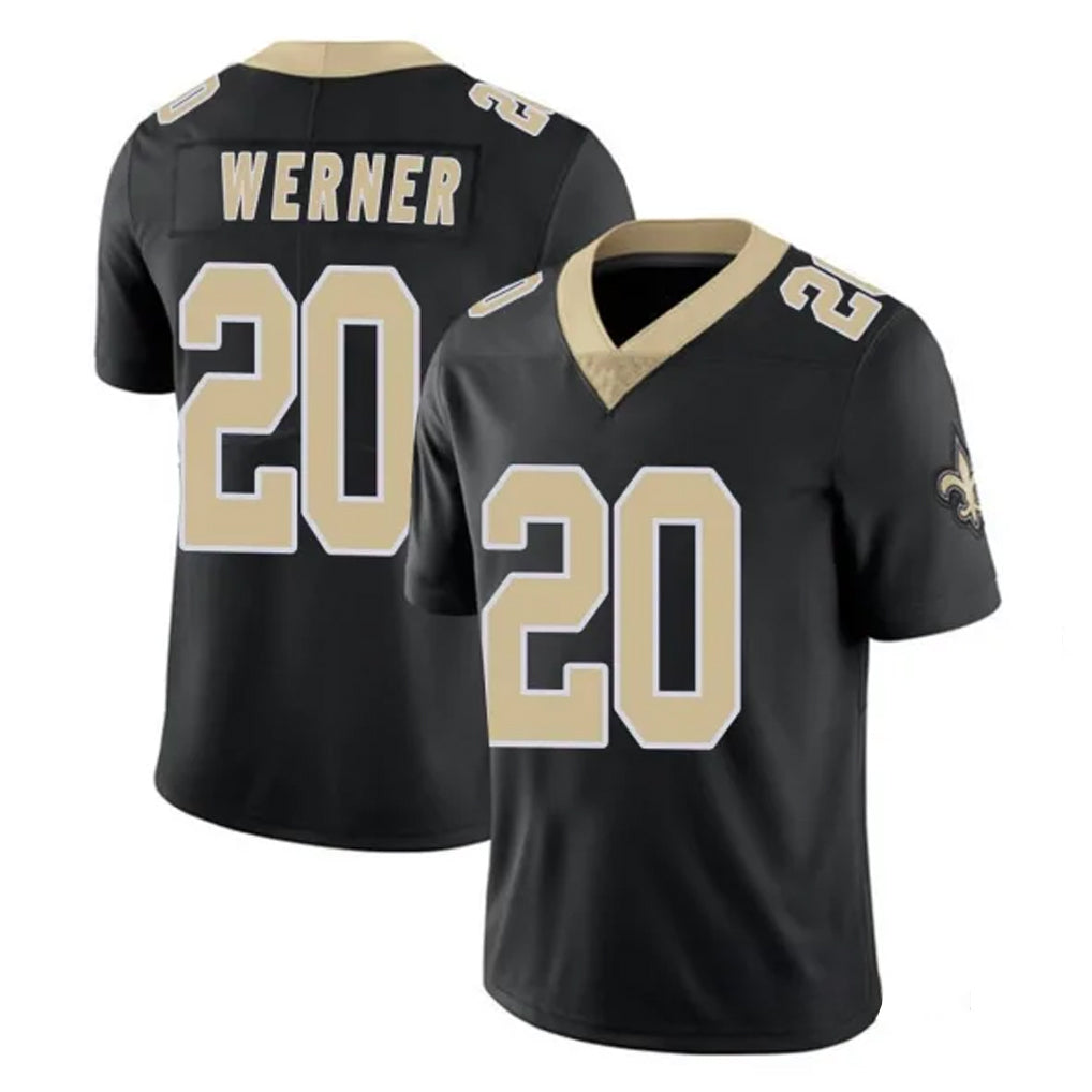 Qdoa NO.Saints #20 Pete Werner Player Black Limited Vapor Untouchable Home Game Stitched Jerseys