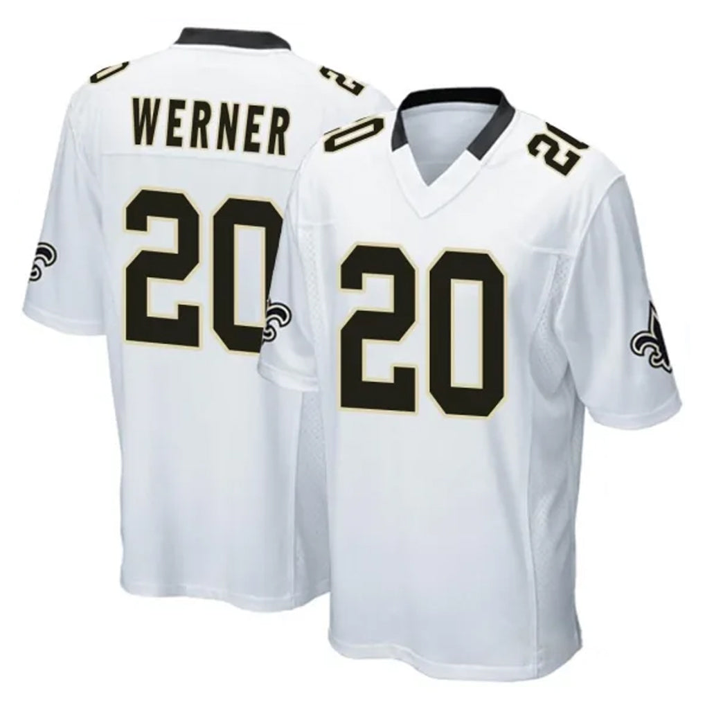 Qdoa NO.Saints #20 Pete Werner Player White Home Game Stitched Jerseys