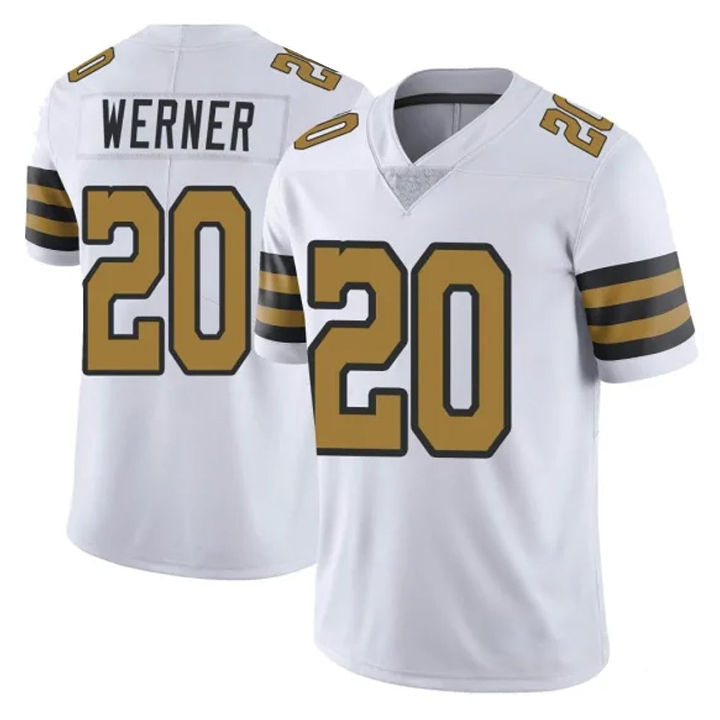 Qdoa NO.Saints #20 Pete Werner Player White Limited Color Rush Home Game Stitched Jerseys