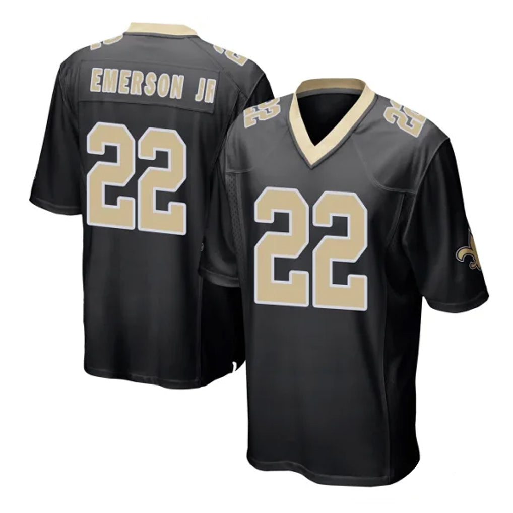 Qdoa NO.Saints #22 Martin Emerson Jr. Player Black Home Game Stitched Jerseys