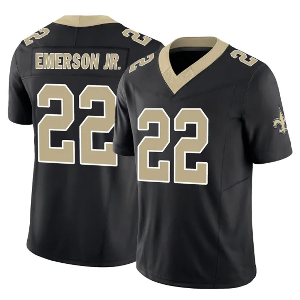 Qdoa NO.Saints #22 Martin Emerson Jr. Player Black Limited Vapor F.U.S.E. Home Game Stitched Jerseys