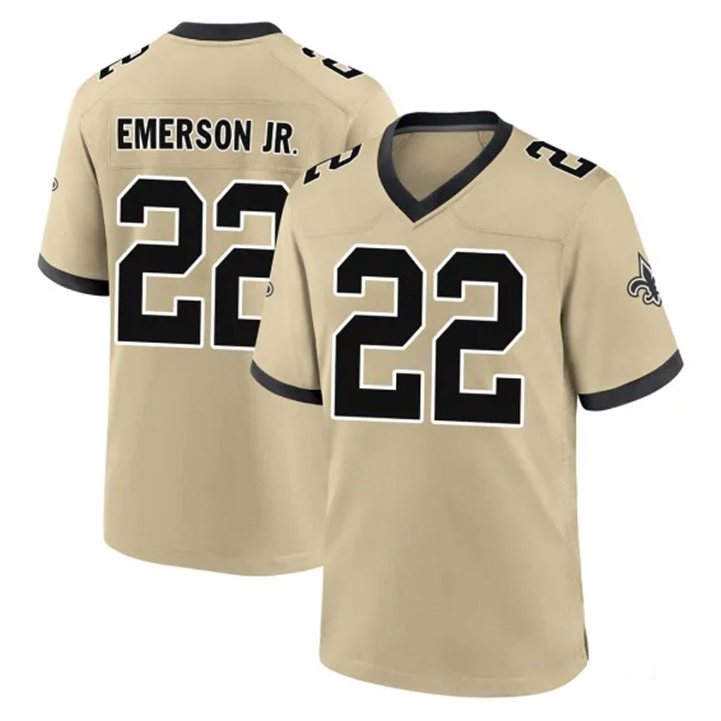 Qdoa NO.Saints #22 Martin Emerson Jr. Player Gold Home Game Stitched Jerseys