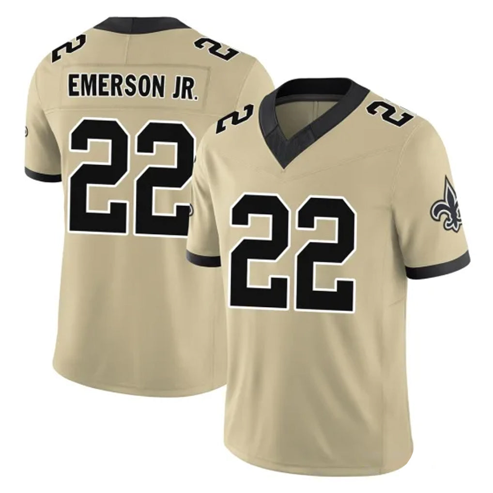 Qdoa NO.Saints #22 Martin Emerson Jr. Player Gold Limited Vapor F.U.S.E. Home Game Stitched Jerseys