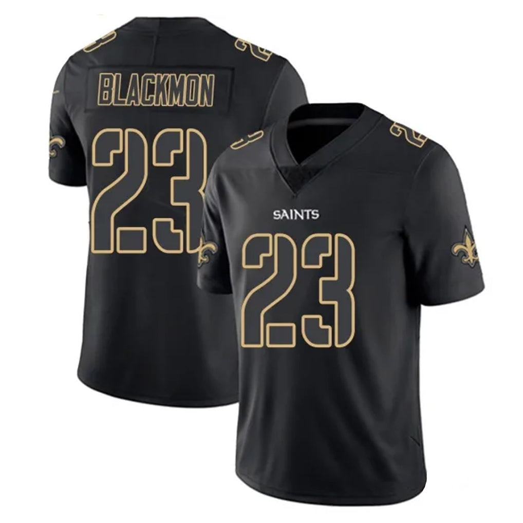 Qdoa NO.Saints #23 Julian Blackmon Player Black Impact Limited Home Game Stitched Jerseys