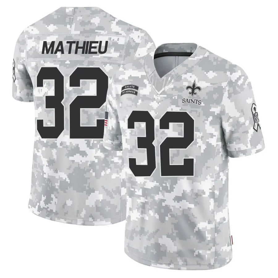 Qdoa NO.Saints #32 Tyrann Mathieu Player Arctic Camo Salute to Service Limited Stitched Jerseys