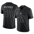 Qdoa NO.Saints #32 Tyrann Mathieu Player Black RFLCTV Limited Stitched Jerseys