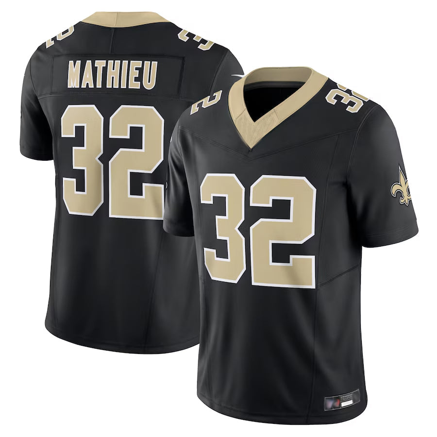 Qdoa NO.Saints #32 Tyrann Mathieu Player Black Vapor F.U.S.E. Limited Stitched Jerseys
