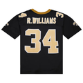 Qdoa NO.Saints #34 Ricky Williams Mitchell & Ness Black 1999 Legacy Replica Stitched Puhic Jersey