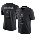 Qdoa NO.Saints #3 Travis Etienne Jr. Player Black Limited Reflective Home Game Stitched Jerseys