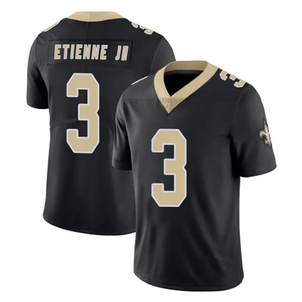Qdoa NO.Saints #3 Travis Etienne Jr. Player Black Limited Vapor Untouchable Home Game Stitched Jerseys