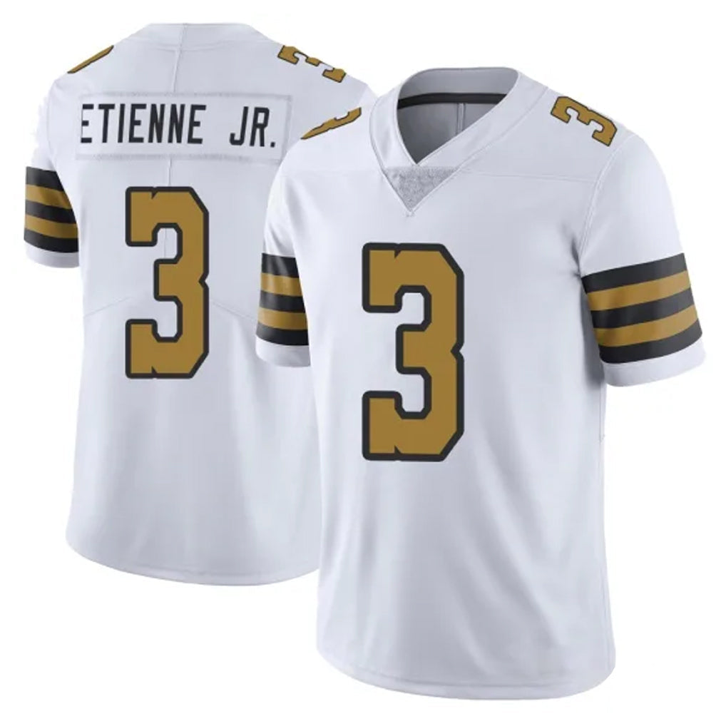 Qdoa NO.Saints #3 Travis Etienne Jr. Player White Limited Color Rush Home Game Stitched Jerseys
