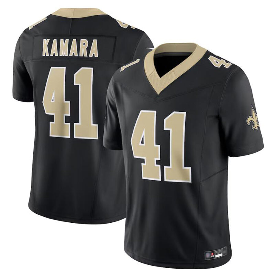 Qdoa NO.Saints #41 Alvin Kamara Player Black Black Vapor F.U.S.E. Limited Stitched Jerseys
