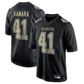 Qdoa NO.Saints #41 Alvin Kamara Player Carbon Black Fashion Game Stitched Jerseys