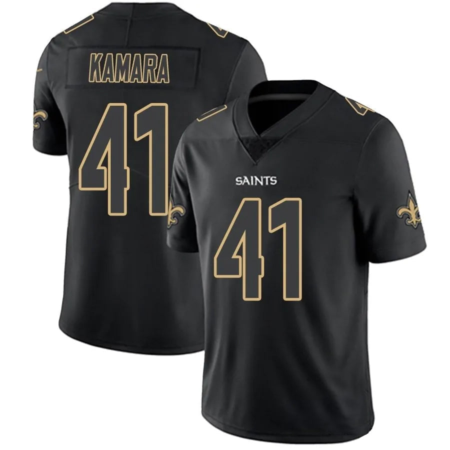 Qdoa NO.Saints #41 Alvin Kamara Player Limited Black Impact Stitched Jerseys