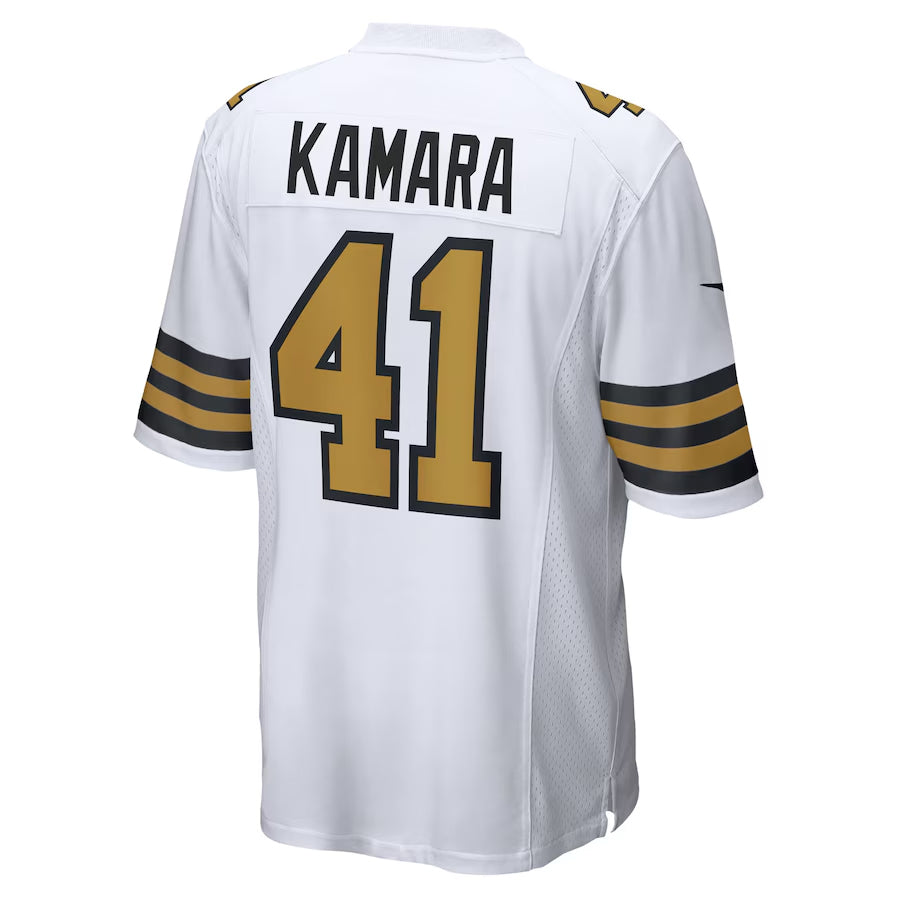 Qdoa NO.Saints #41 Alvin Kamara Player White Alternate Game Stitched Jerseys