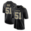 Qdoa NO.Saints #51 Cesar Ruiz Player Black Carbon Fashion Home Game Stitched Jerseys