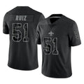 Qdoa NO.Saints #51 Cesar Ruiz Player Black Limited Reflective Home Game Stitched Jerseys