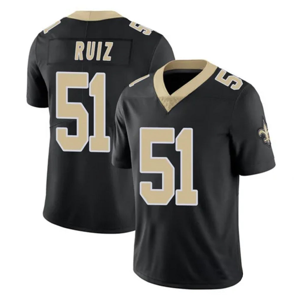 Qdoa NO.Saints #51 Cesar Ruiz Player Black Limited Vapor Untouchable Home Game Stitched Jerseys